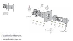 Waterevolution S22 inbouw douchemengkraan chroom T44201 montage